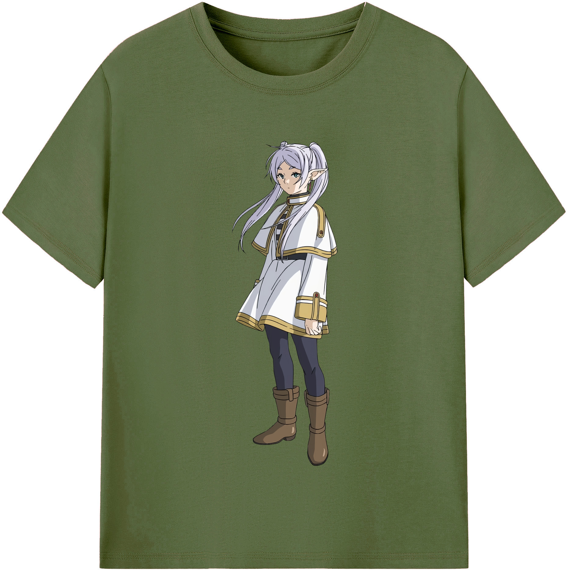 （画像用） 葬送のフリーレン Frieren 綿100％半袖Tシャツ（フロントプリント）